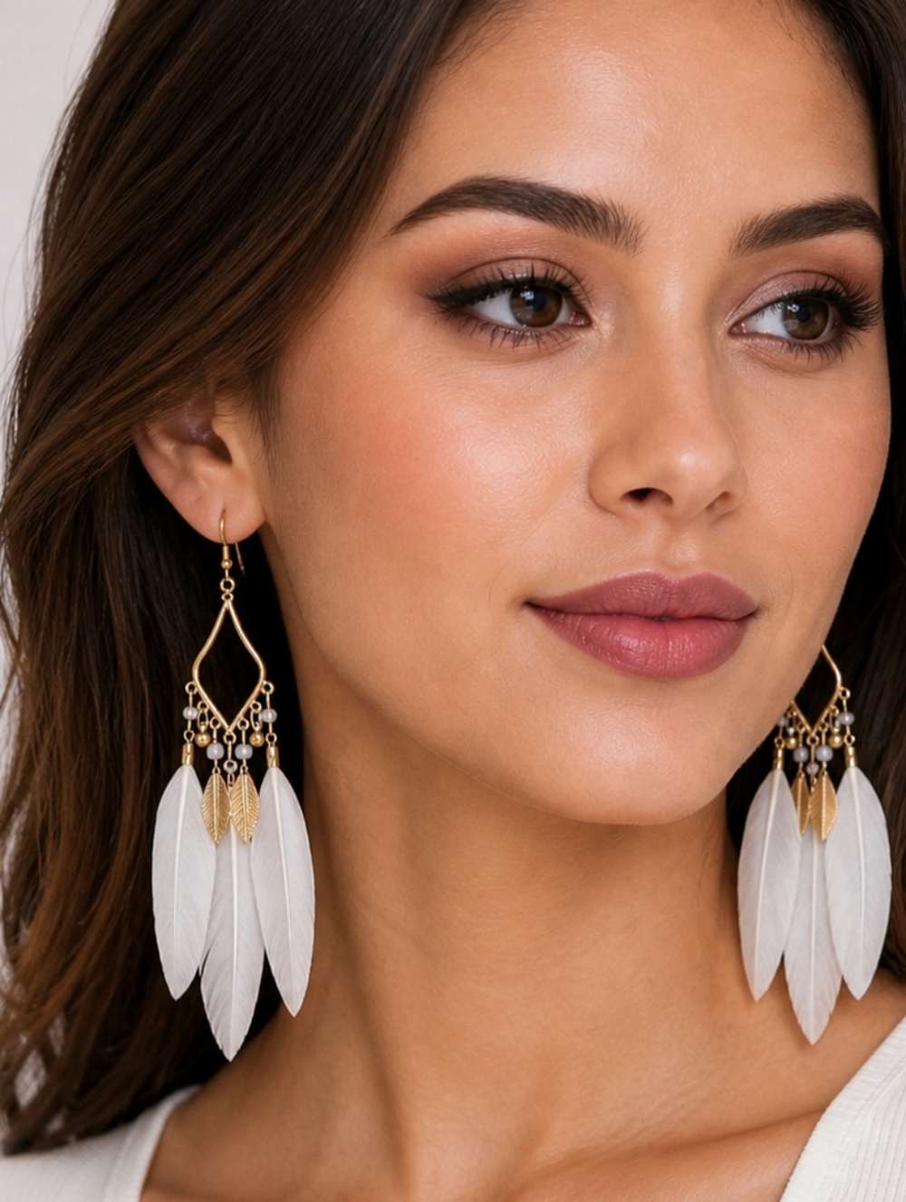Long Feather Tassel Boho Chic Earrings